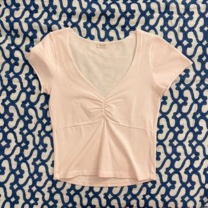 Brandy Melville Light Pink Cinched Gina Top